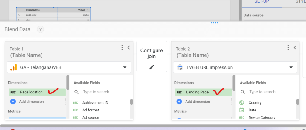 how to blend in looker data studio